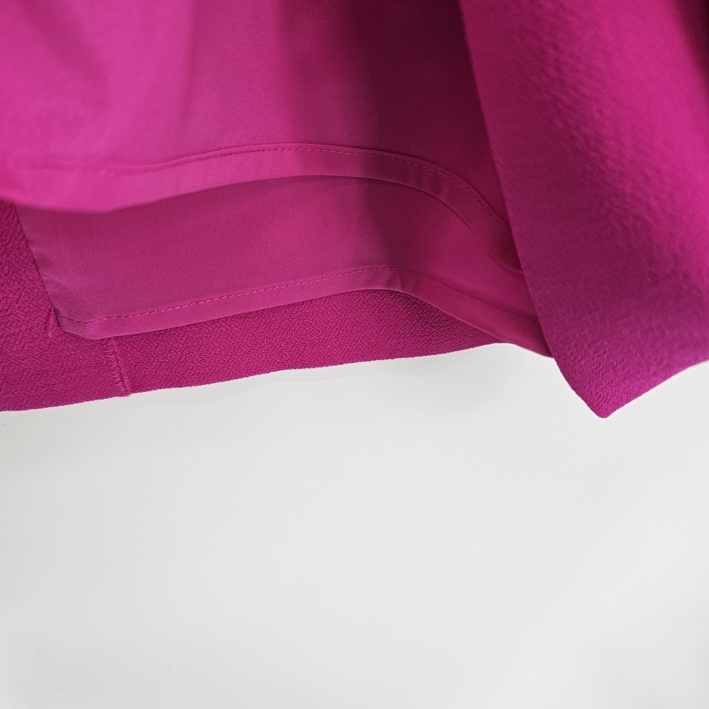 Trina Turk Hot Pink Crepe Cape Dress Womens Size 6 - Picture 6 of 6